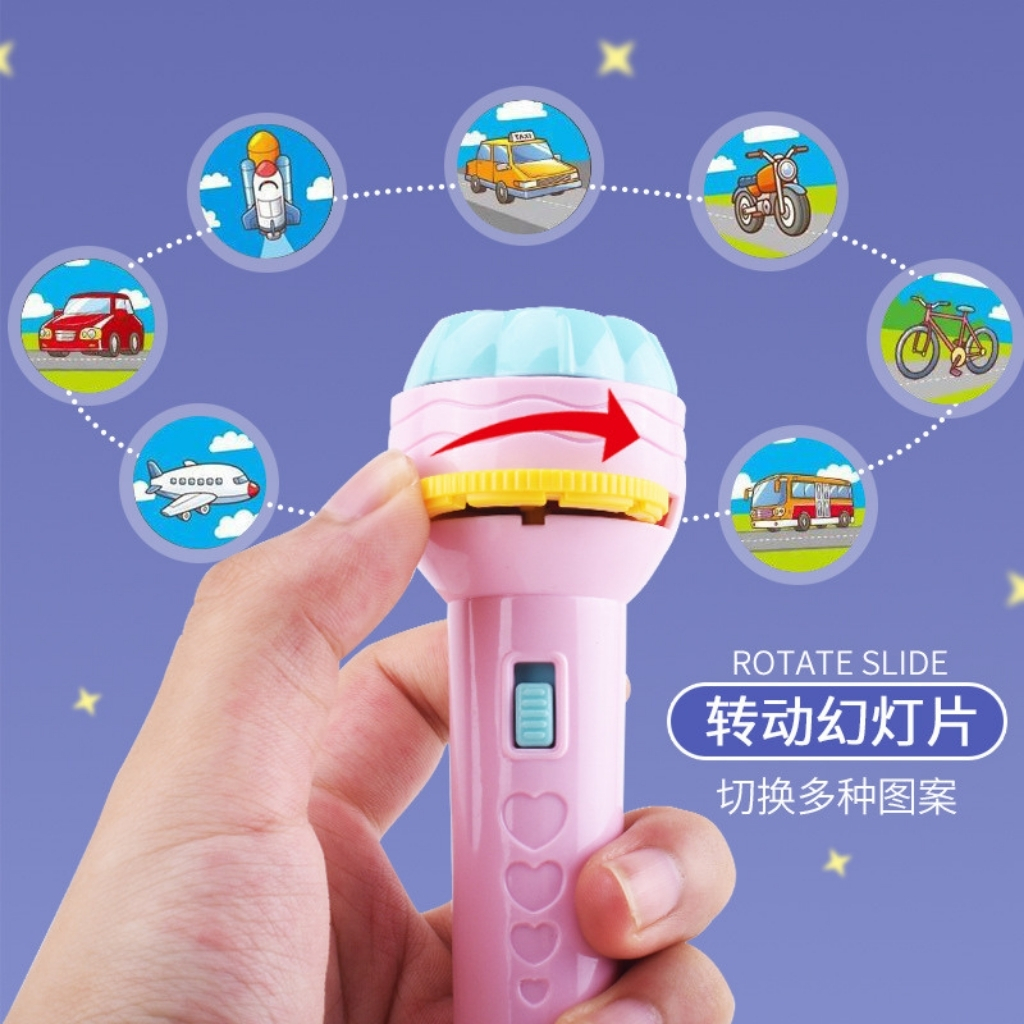 Đèn pin chiếu hình cho bé 24 hình động vật sắc nét
