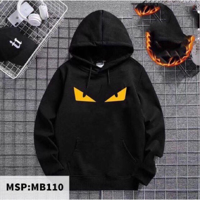 [HCM]ÁO HOODIE NAM NỮ MẮT DƠI CÓ BIGSIZE ĐÊN HƠN 100KG CHẤT NỈ BÔNG DÀY MỊN CAO CẤP
