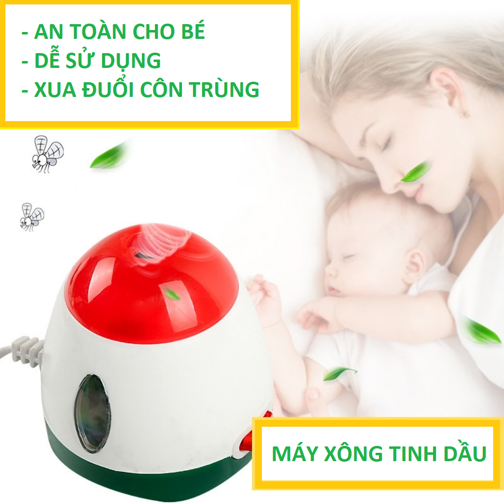 MÁY XÔNG TINH DẦU ĐUỖI MUỖI NHIỀU MÀU_Xông đuỗi muỗi, Xông hơi tinh dầu, Xông phòng, Khuếch tán tinh dầu, tinh dầu đuổi muỗi
