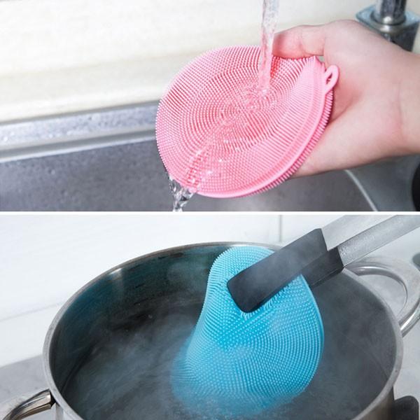 [HCM]Combo 2 miếng rửa chén bát silicon siêu sạch