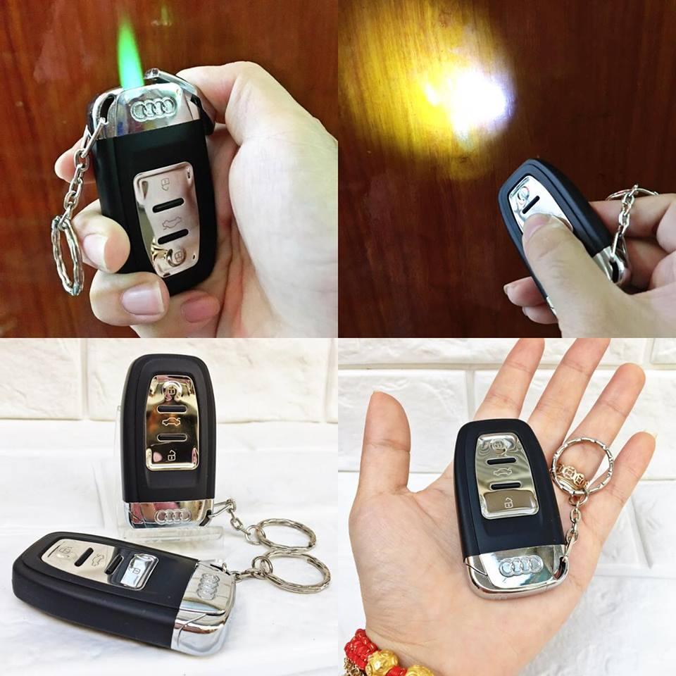 [HCM]BẬT LỬA KHÈ - MÓC KHOÁ XE HƠI AUDI (CÓ ĐÈN PIN) - (XÀI GAS)