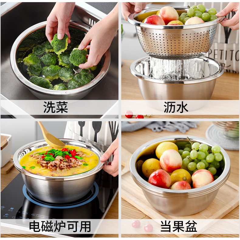 [HCM]Rổ bào inox có chậu - Hàng cao cấp