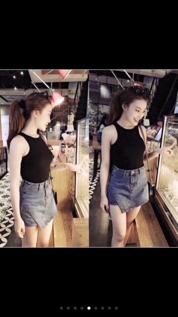 (ảnh thật) Áo ba lỗ cổ tròn chất đẹp co giãn 4 chiều