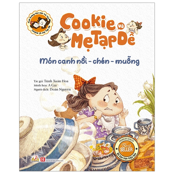 Fahasa - cookie và mẹ tạp dề - món canh nồi - chén - muỗng