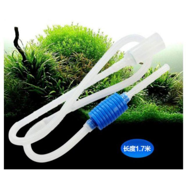 Bơm tay thay nước bể cá- ống hút nước- ống thay nước bể cá