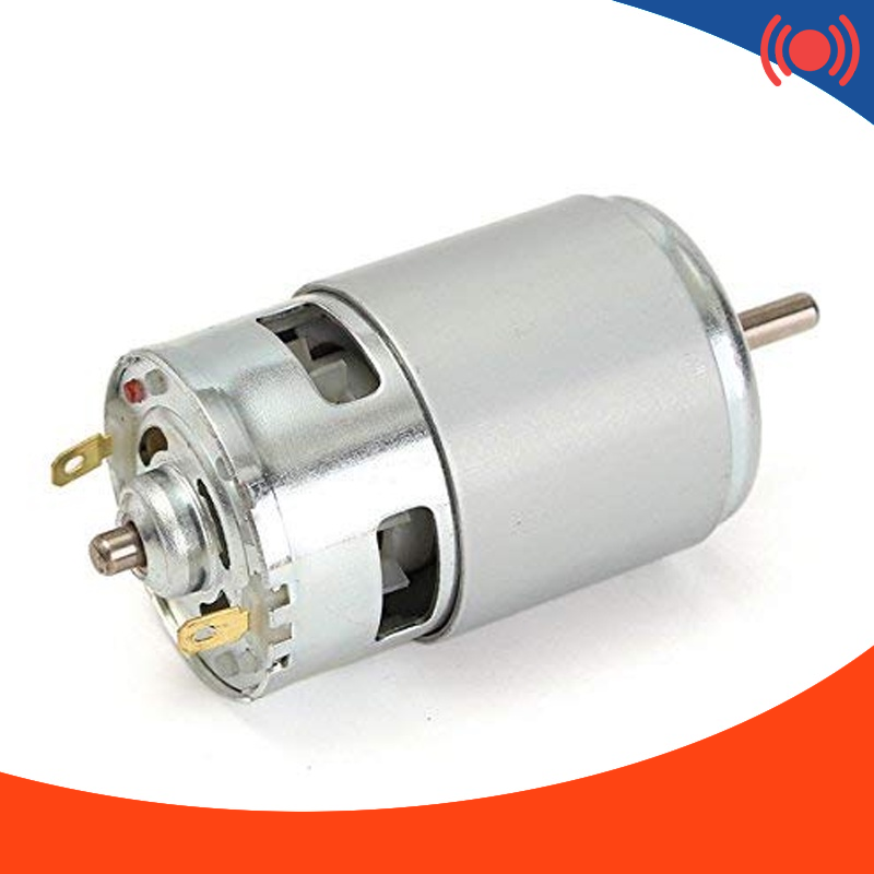 Motor chổi than 775/895 lắp ráp tàu, xe điều khiển từ xa, hai bạc đạn