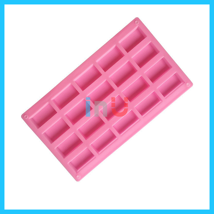 [HCM]Khuôn silicon chữ nhật 20 ô đổ socola rau câu pudding