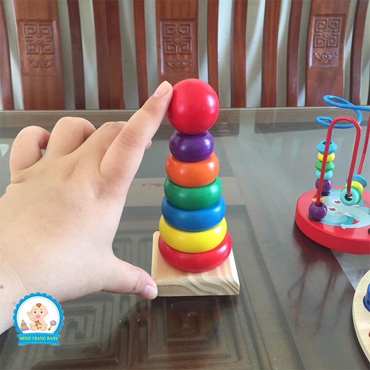 Combo 6 món đồ chơi gỗ cho bé phát triển trí tuệ