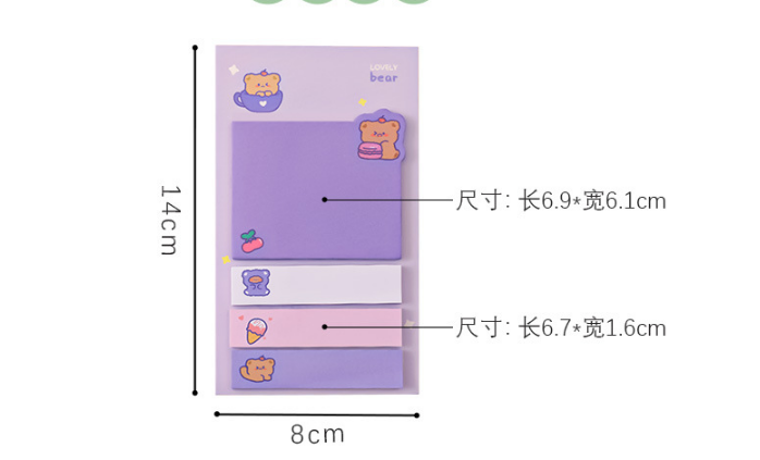 Giấy Note Kèm Đánh Dấu Trang Xinh Xắn