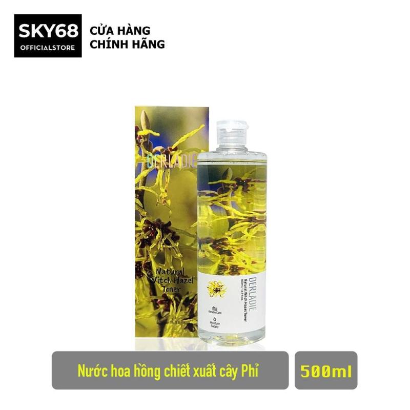 Nước Hoa Hồng Dưỡng Ẩm, Dịu Nhẹ Chiết Xuất Cây Phỉ Derladie Natural Witch Hazel Toner 500ml