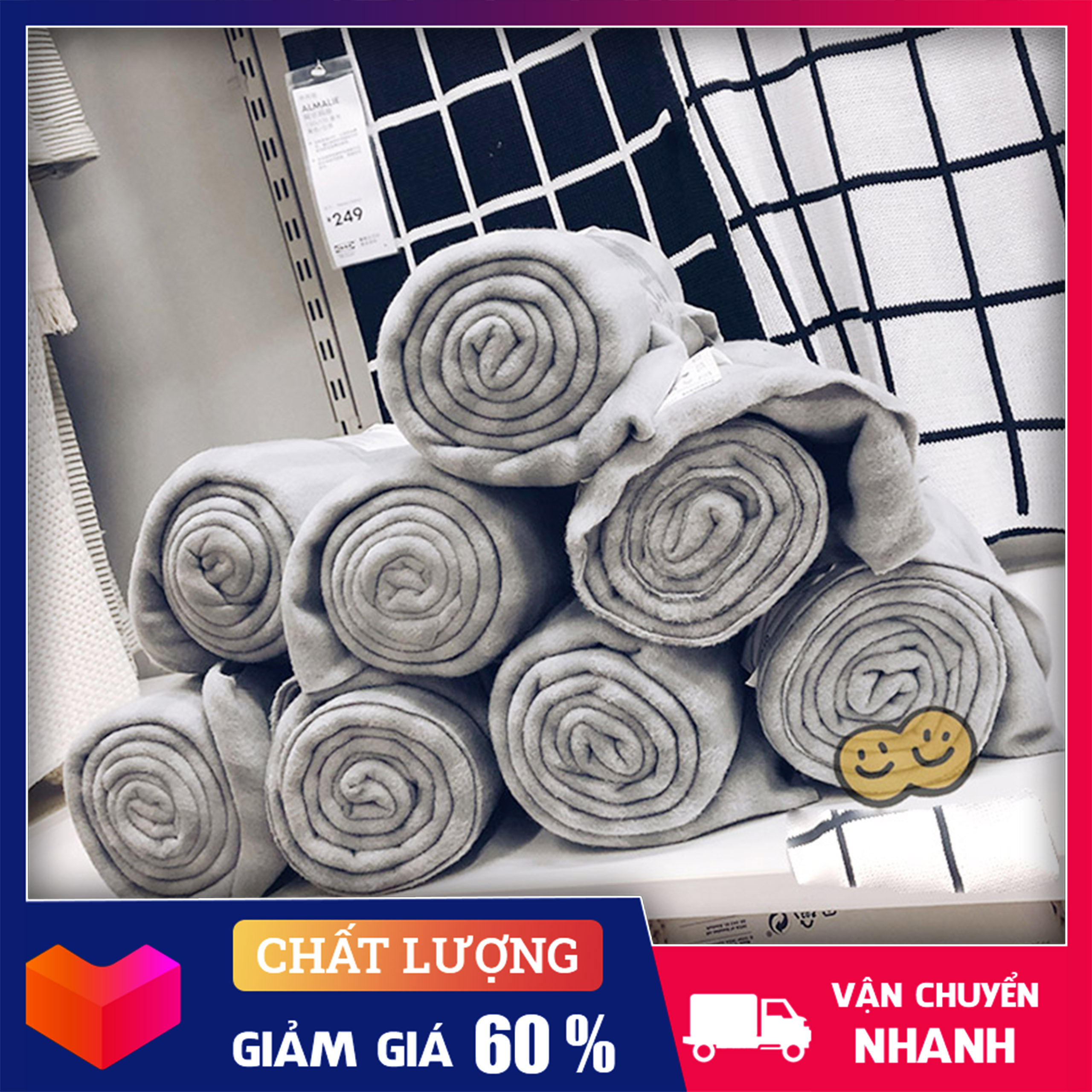 Chăn (mền) Ngủ Ikea Cao Cấp Mềm Mịn, Siêu Nhẹ