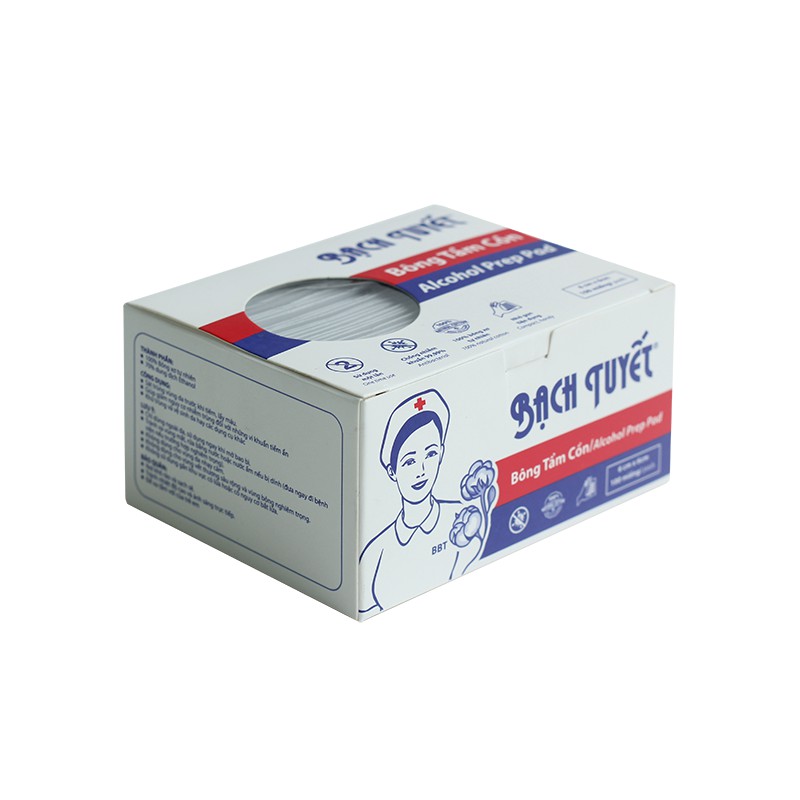 [HCM]Bông tẩm cồn Bạch Tuyết 100 miếng