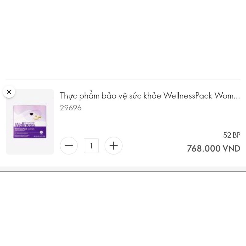 THỰC PHẨM DÀNH CHO NAM NỮ ( WELLNESS PACK) 29696, 29697.