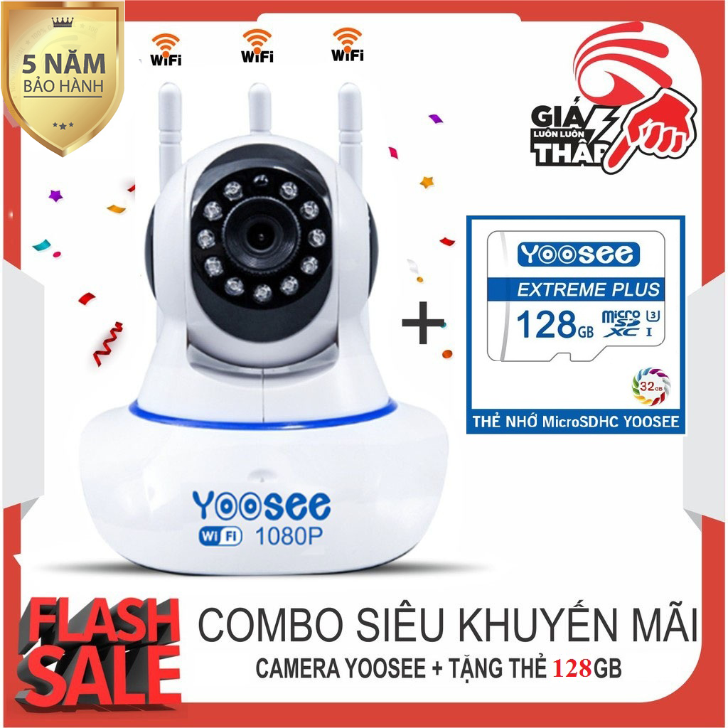 >> BÁO GIÁ (BẢO HÀNH 24 THÁNG, SALE 50%)CAMERA WIFI YOOSEE 2.0MP FULLHD 1920 X 1080,CAMERA WIFI KHÔNG DÂY HỖ TRỢ GHI ÂM, | Shopee Lazada Sendo Tiki mới nhất 56 (Kèm Thẻ Cty 128Gb XỊN, Bảo Hành 5 Năm) Camera Wifi Không Dây , Camera wifi Yoosee 3 Râu 2.0Mpx Xoay 360 Độ Phân Giải Fullhd 1920 X 1080P Siêu Sắc Nét Quan Sát Ngày Đêm Ghi Âm Ghi Hình Trong Nhà Ngoài Trời