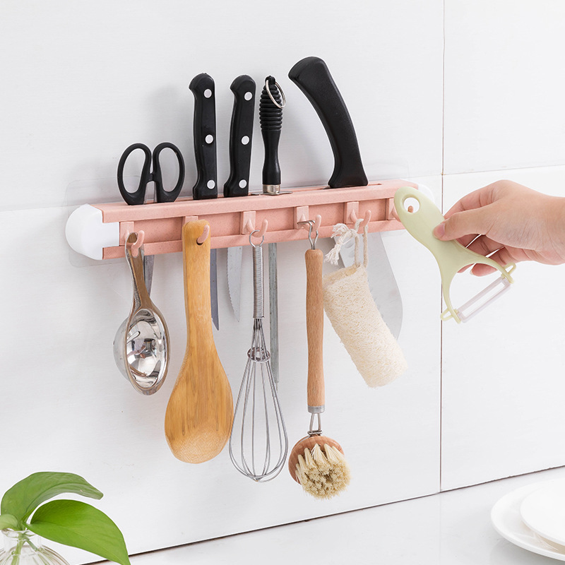 Móc dán tường treo dao kèm 6 móc