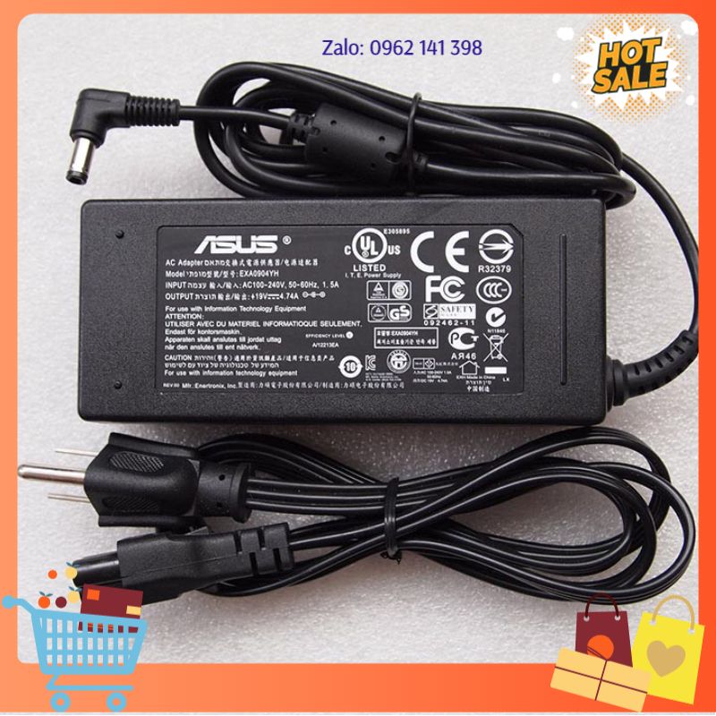 Sạc cho Laptop Asus. 19v-3.42a (Đen)