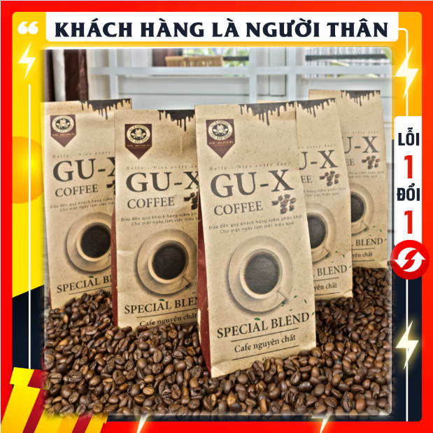 [HCM]Cà phê Rang Xay Robusta 100% nguyên chất- GU-X COFFEE- 500gr