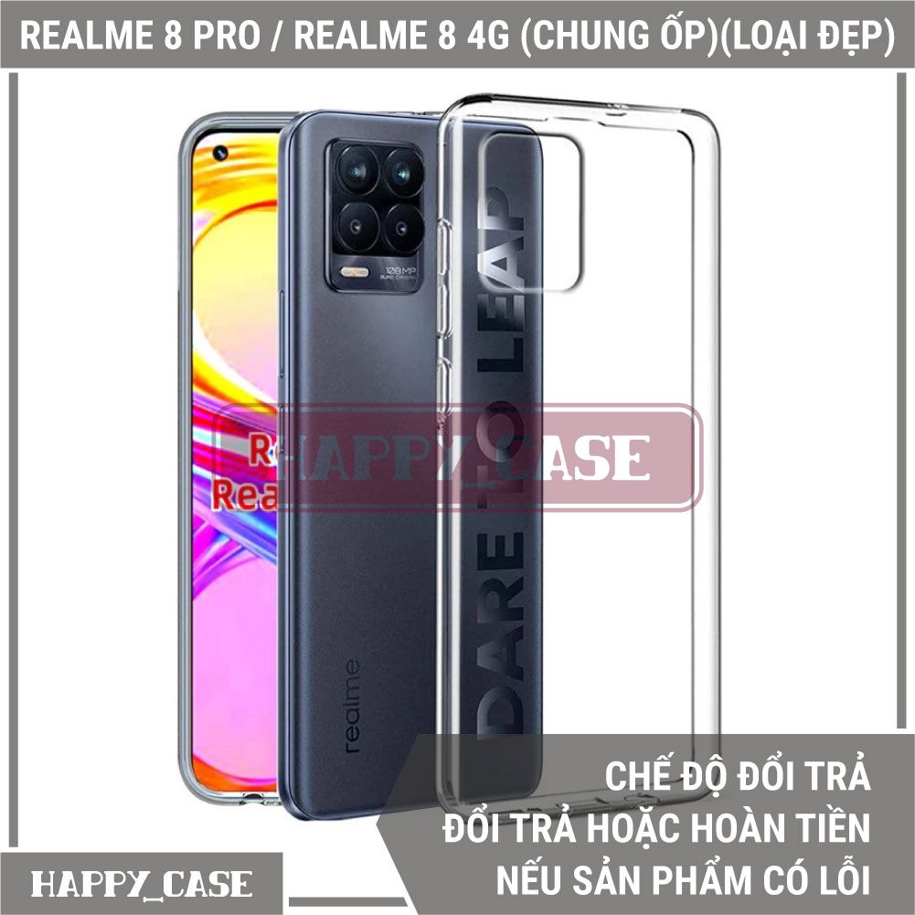 Ốp Lưng Điện Thoại Realme 8 Pro / Realme 8 4G (Chung Ốp Lưng)(Loại Đẹp) Thin Transparent Silicon