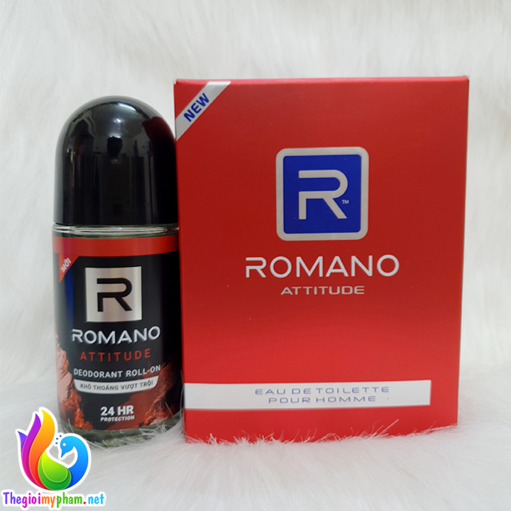 Combo Nước Hoa Nam Romano Attitude 50ml + Lăn Khử Mùi Romano 50ml