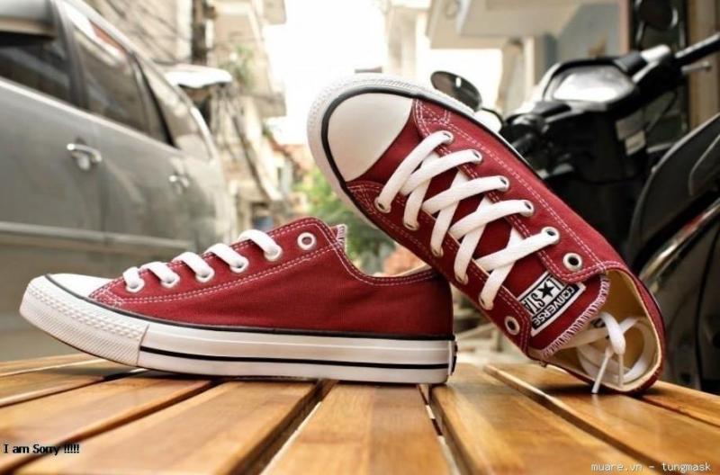 Giầy Converse Classic Đỏ mận thấp cổ Nam nữ