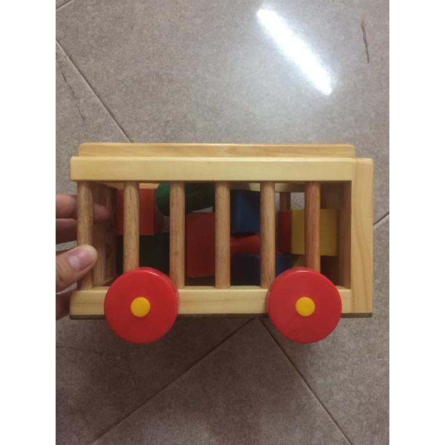 Đồ Chơi Gỗ Xe Ô Tô Thả Khối
