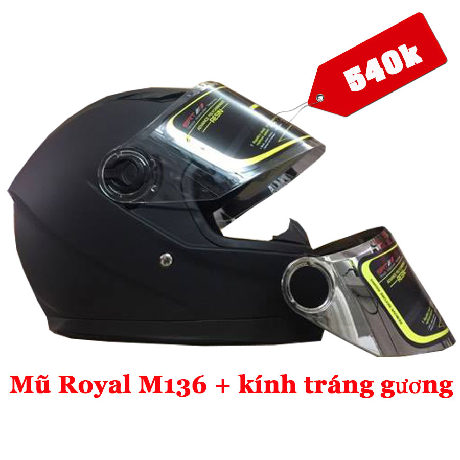 Kính Mũ Bảo Hiểm Fullface Royal M136 (Kính Thay Thế)