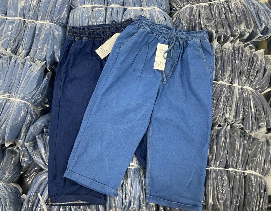 quần baggy bò giấy cạp chun