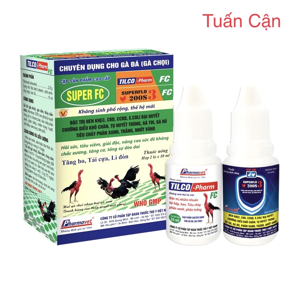 Tilco Supper Flo - 1 Hộp Tilco Supper Flo+ Hepa Gold100Gam Hen khẹc, vảy mỏ, sưng phù đầu, tiêu chảy phân xanh phân trắng
