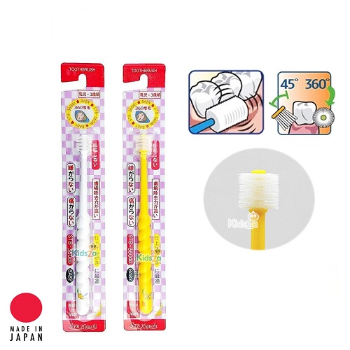 Bàn chải tập đánh răng 360 độ cho bé Nhật Bản