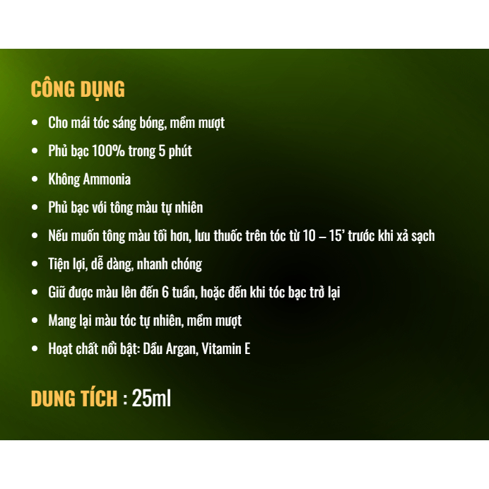 Dầu gội phủ bạc M.pros