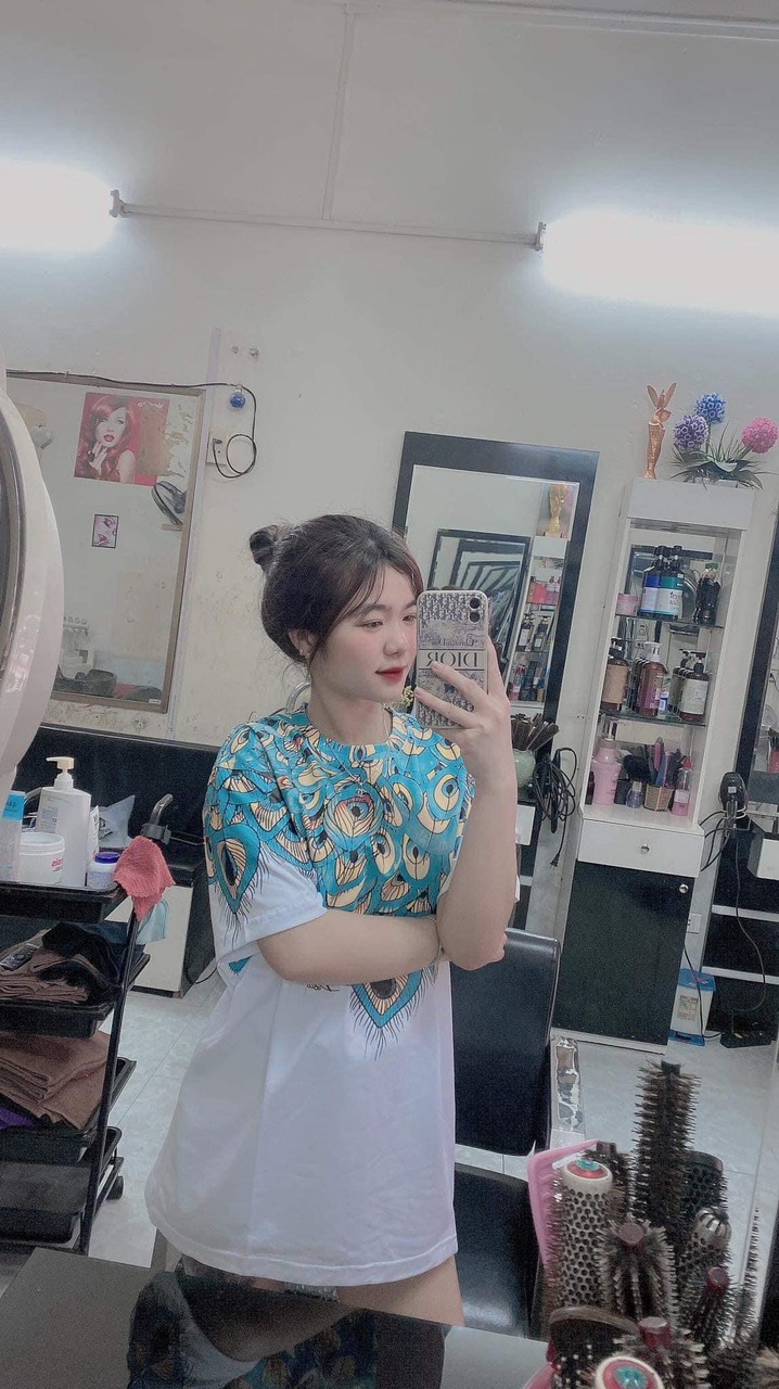 Áo phông chim công Chất cotton,ln