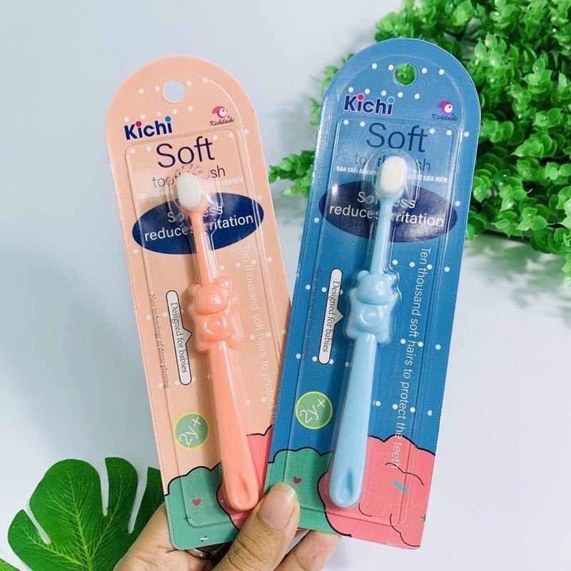 Bàn chải đánh răng trẻ em sợi tơ Kichi siêu mềm