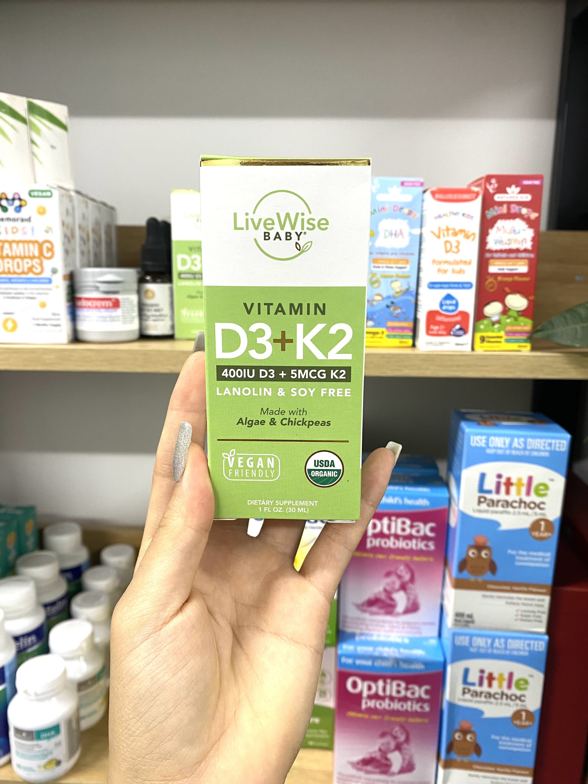 Vitamin D3k2 Organic Livewise Cho Bé Từ Sơ Sinh