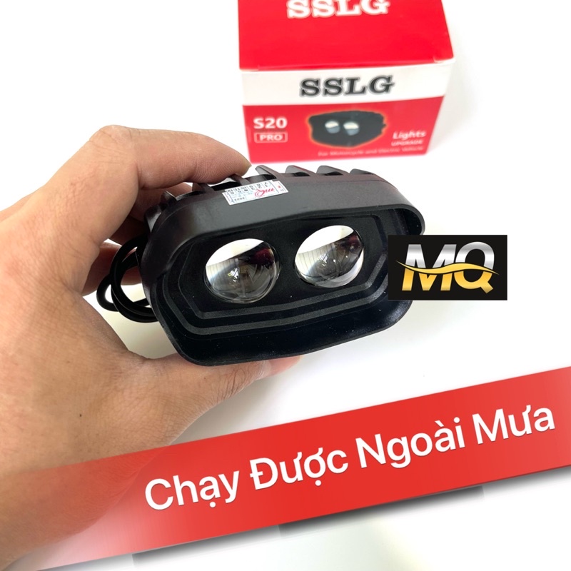 Đèn trợ sáng mini bi cầu xe điện xe máy 9-80v 2 chế độ sáng và nháy passing l20g s25
