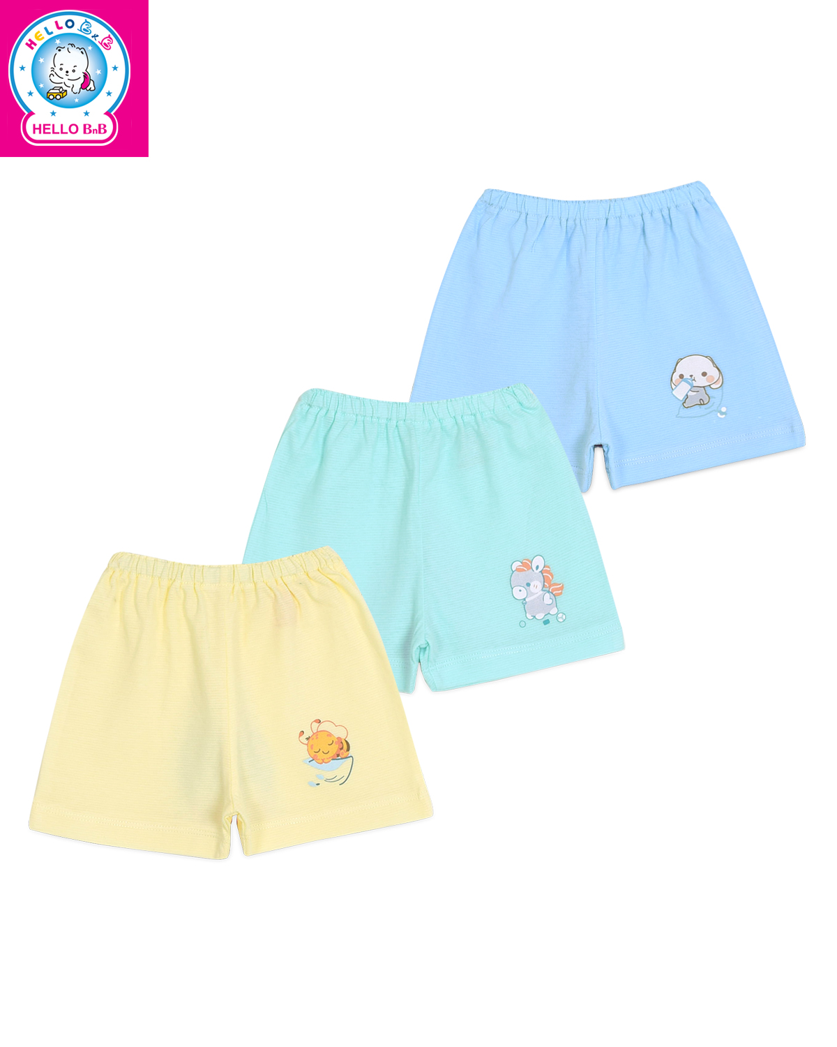 Quần ngắn màu in ziczac QL0048 - HELLO BnB (hình in ngẫu nhiên)