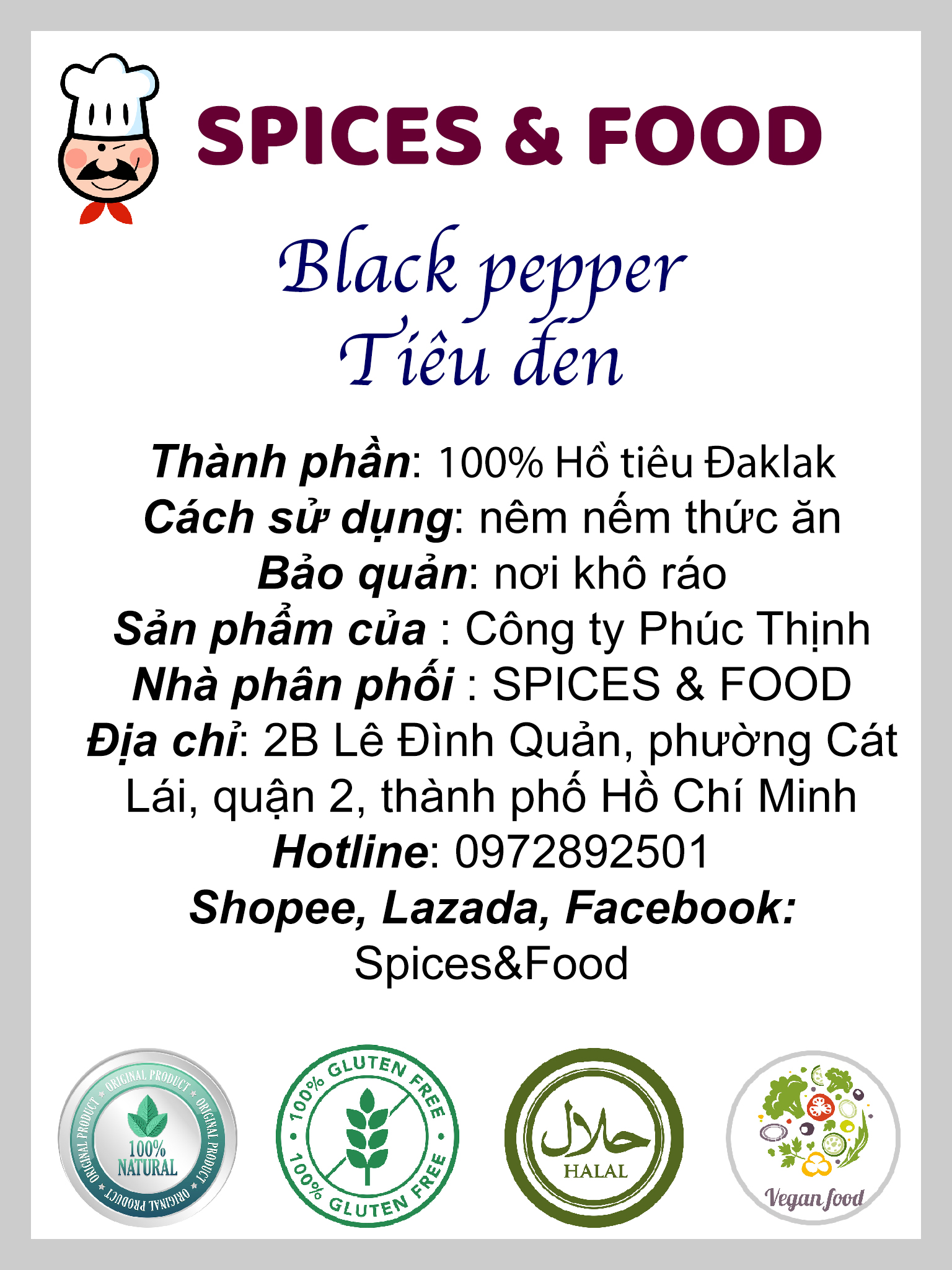 [Hũ 120ml] Black pepper - Tiêu đen hạt thơm cay - Hồ Tiêu sạch Đaklak