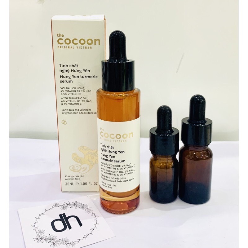 Tinh chất nghệ Hưng Yên Cocoon Làm sáng da mờ thâm 30ml ( Full - Chiết )