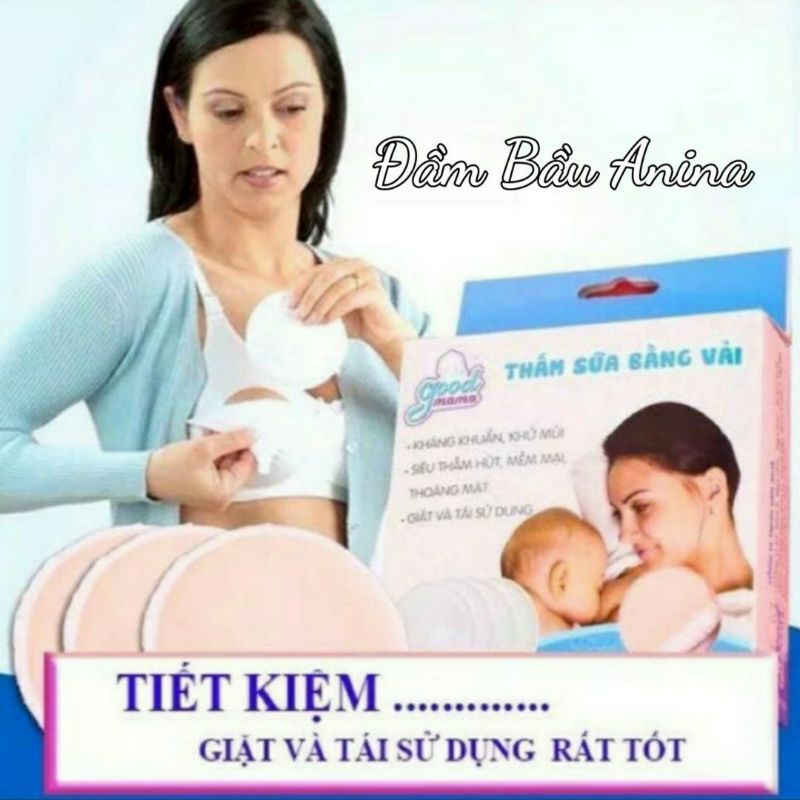 Miếng Lót Thấm Sữa Giặt Được Good Mama (Hộp 8 Miếng)