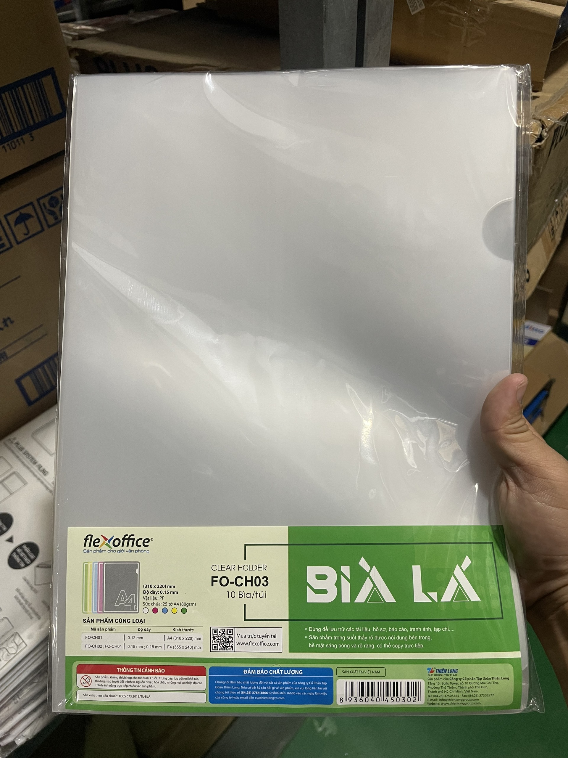 Bìa lá a4 flexoffice fo-ch03 thiên long