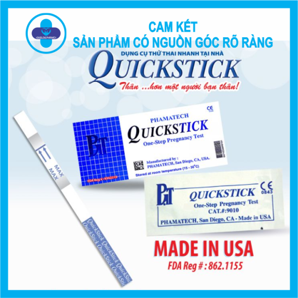 [CHÍNH HÃNG] Que thử thai Quickstick - độ nhạy và độ chính xác rất cao cao cấp
