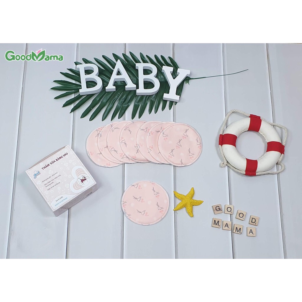 (Bán lẻ) 4 Miếng lót thấm sữa giặt được Goodmama