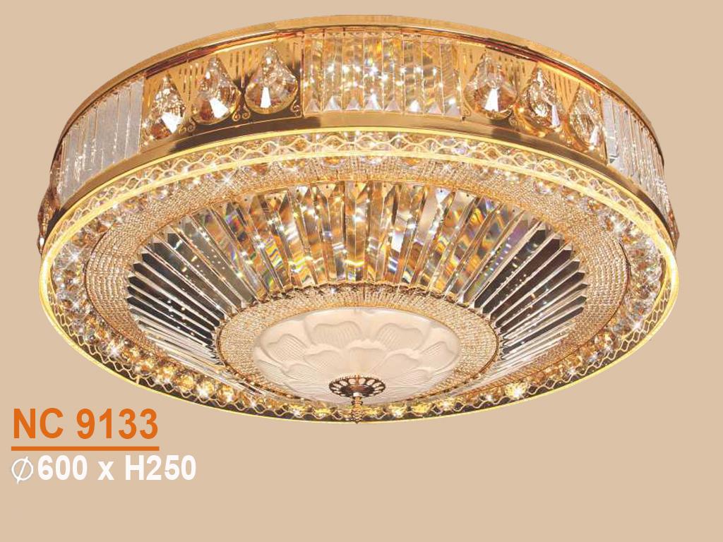 [Trả góp 0%] Đèn mâm ốp trần - pha lê trang trí VKT-NC-9133A