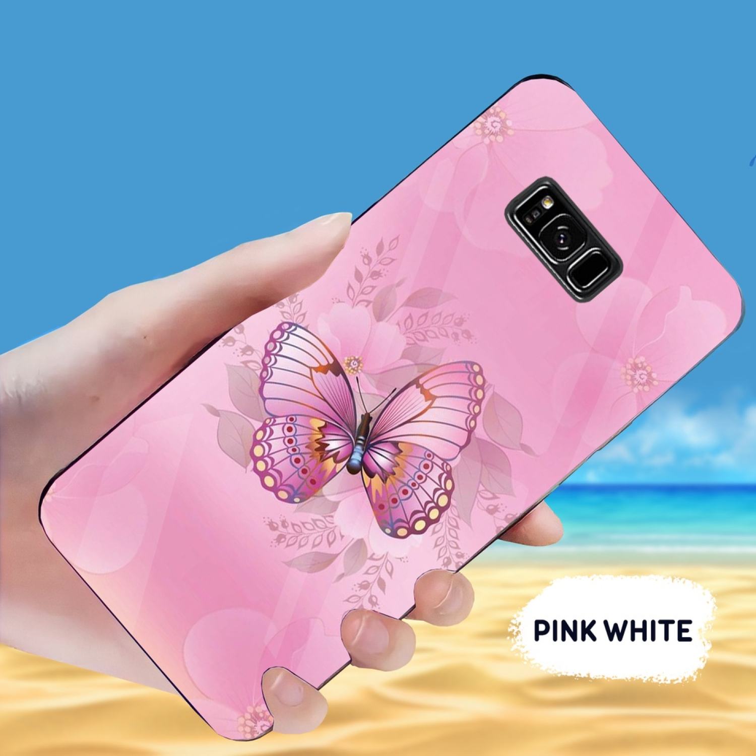 Ốp Lưng Samsung Galaxy S8, S8 Plus mặt kính gương sáng bóng, thời trang