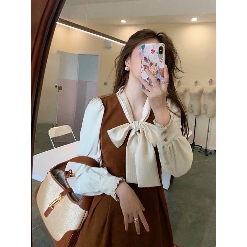 Váy dạ dáng xòe dài