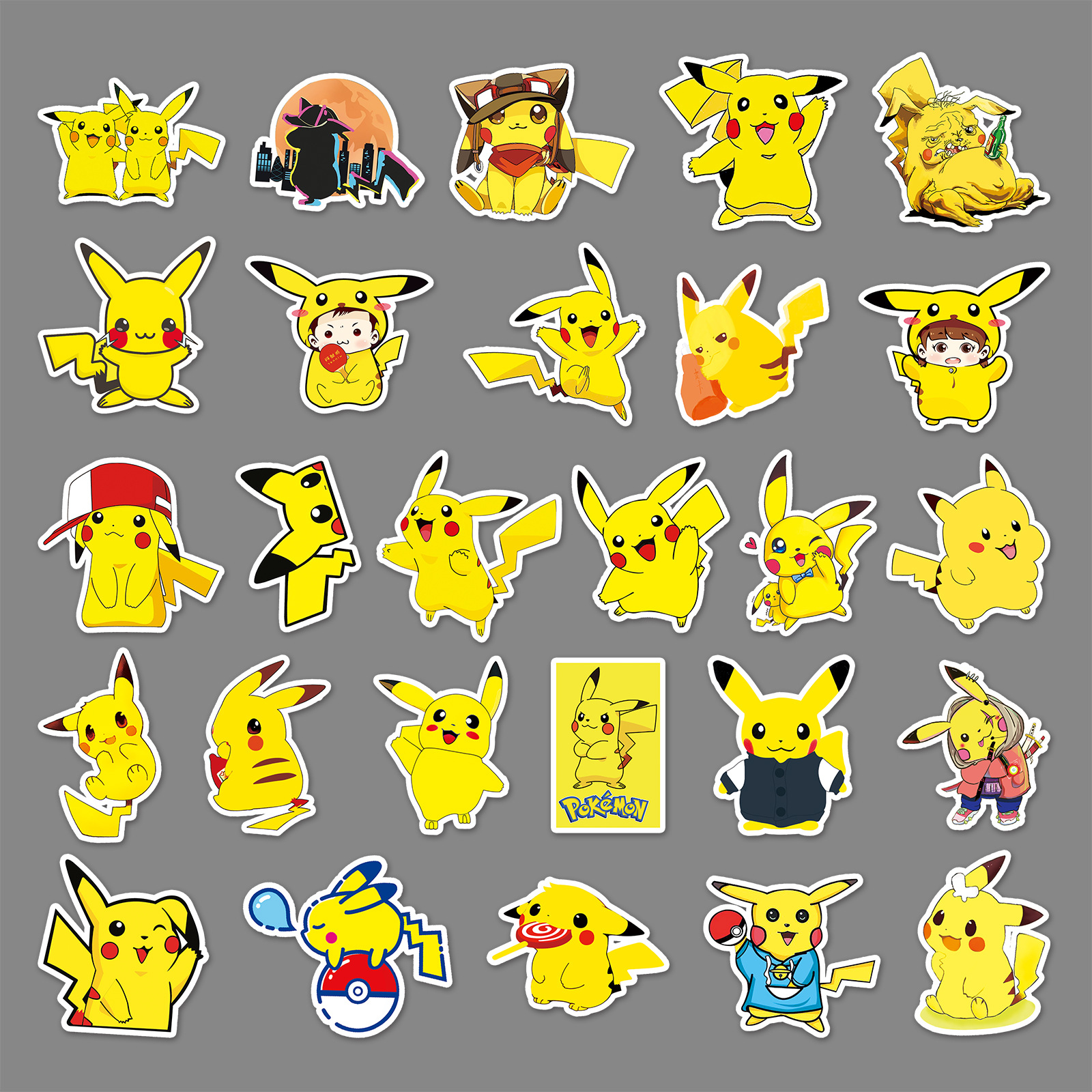 Set 54 sticker PIKACHU chống nước dễ thương cute PK0049