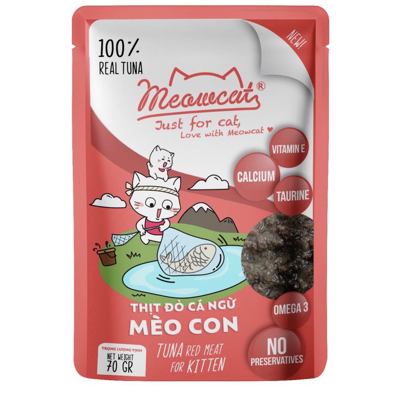 [Hoàn Tiền 10%] [48 gói] Pate Meowcat - Pate dinh dưỡng cho mèo