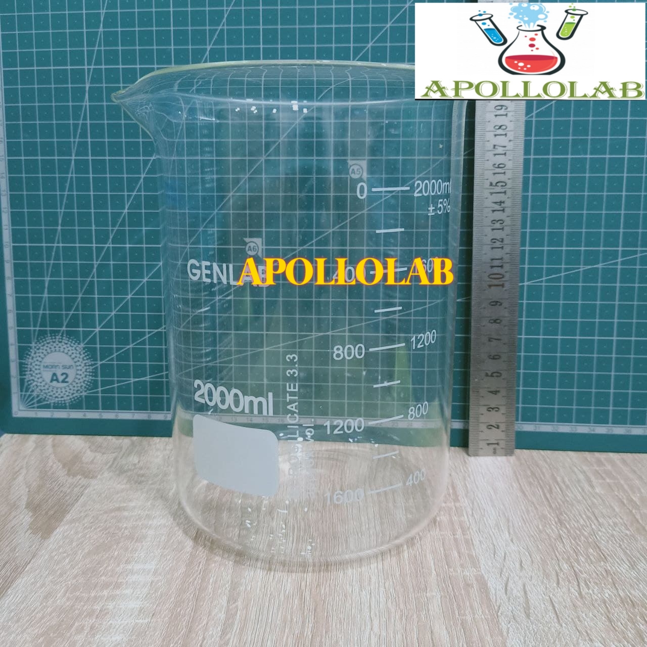 [HCM]CỐC ĐỐT 2000ml thủy tinh chia vạch chịu nhiệt/Beaker 2000ml