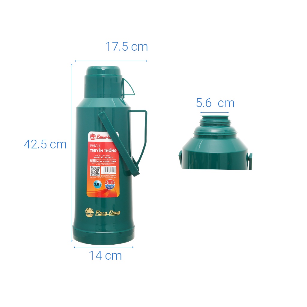 [HCM]Phích đựng nước nóng Rạng Đông RD 2035 N1.E (2 lít)