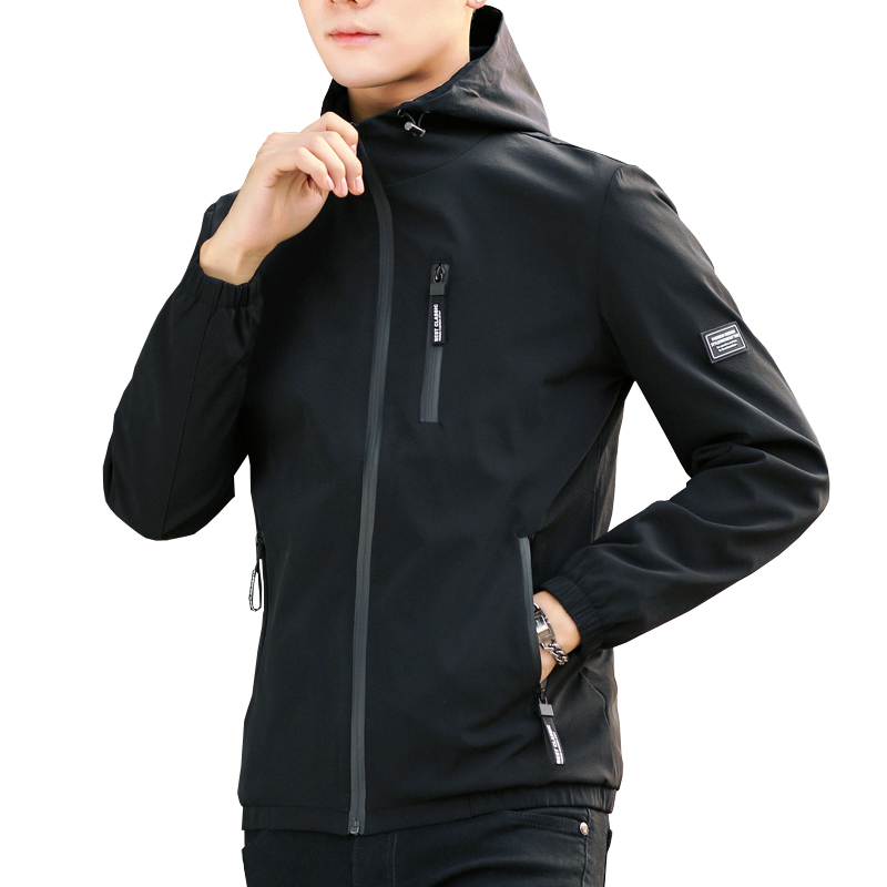 Áo Khoác dù nam có nón hàn quốc Khavi NB19 (XANH ĐEN)