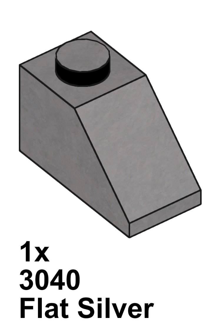 Combo 5 Cái Phụ kiện Moc Lego Mã 3040 ( xám đen )